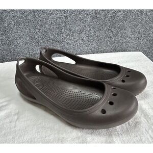 Crocs Kadee Slip-on Shoes ~Women's 8~ Brown Ballet Flats Casual Shoes